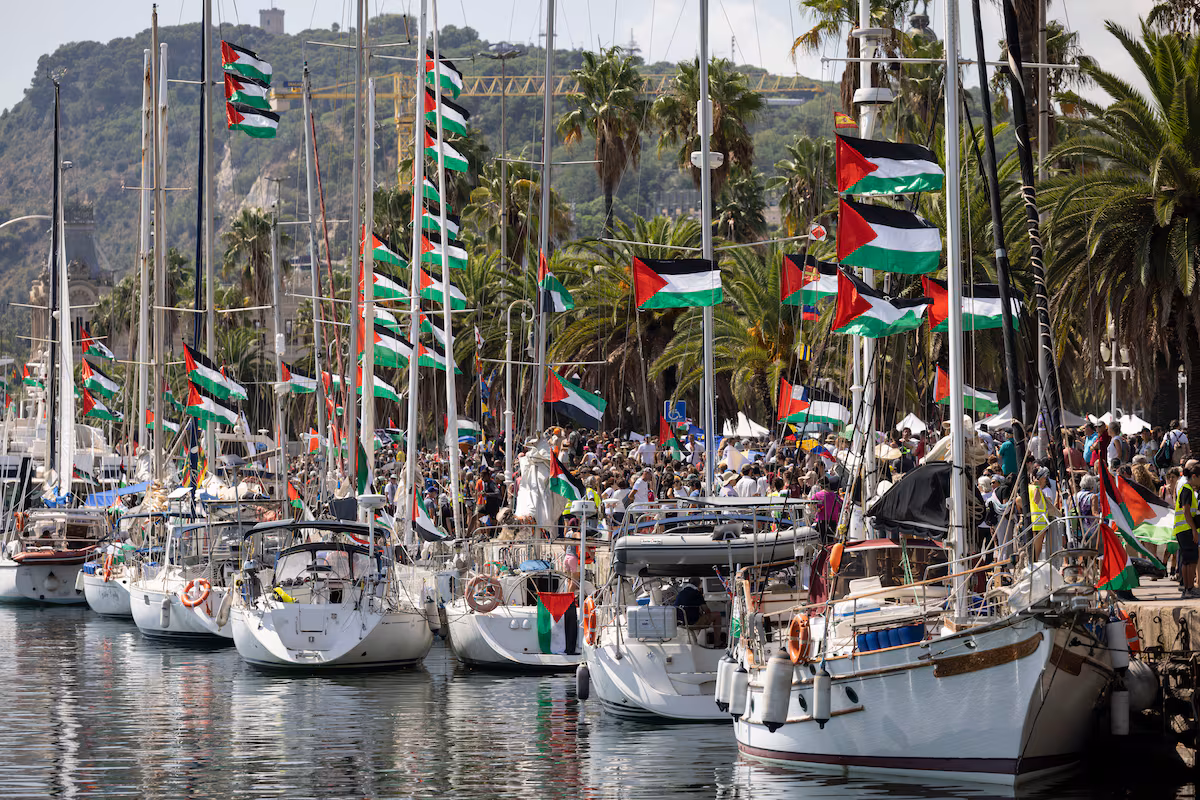 Flotilla humanitaria zarpa desde Barcelona para romper el bloqueo a Gaza