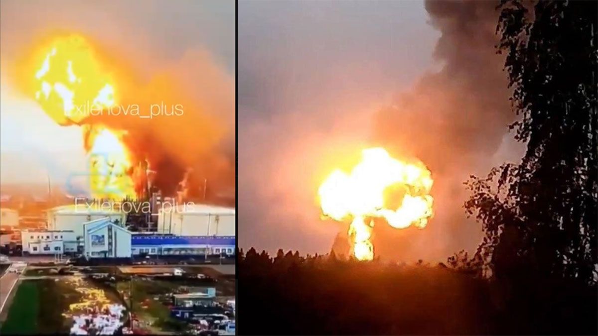 Ucrania ataca con drones una terminal de gas rusa y provoca incendio en el Golfo de Finlandia