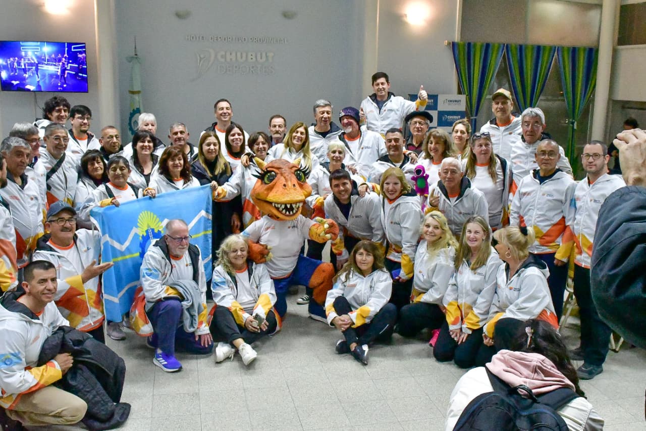 La provincia de Chubut acompaña a su delegación de adultos mayores en los Juegos Evita de Salta